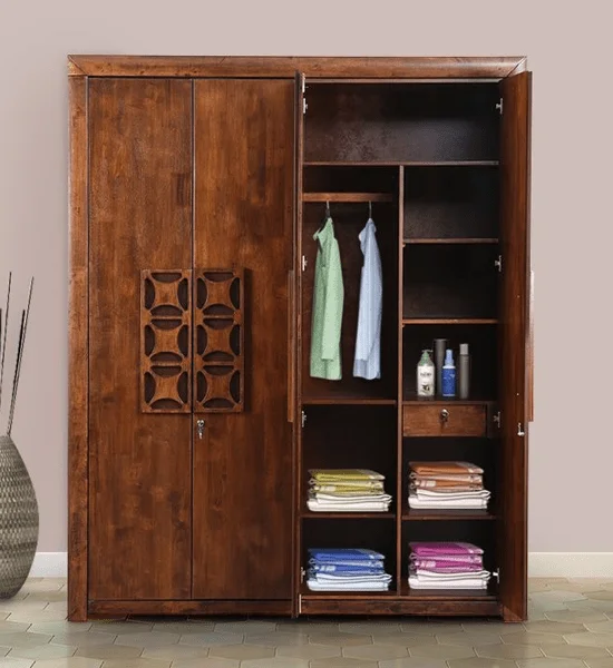 Modern bedroom wooden wardrobe With Shelfs - Timber Treat Ltd