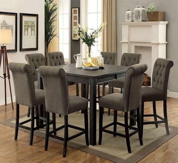 Sania III Counter Height Dining Set Gray Chairs - Timber Treat Ltd