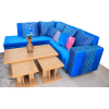 blue couch with centre table - Timber Treat Ltd